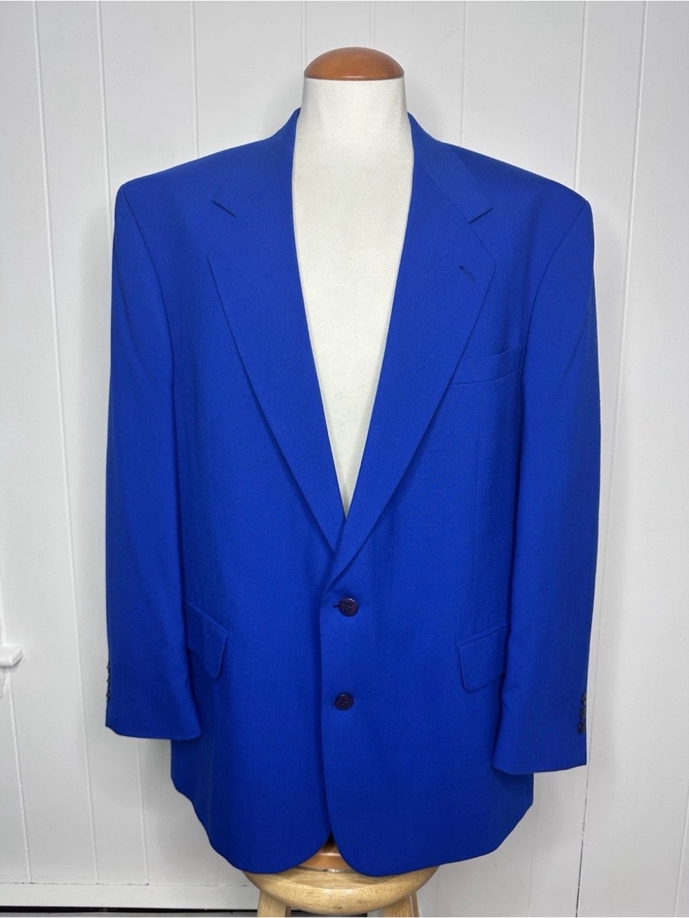 NWT Bachrach Cobalt Blue Wool Blazer